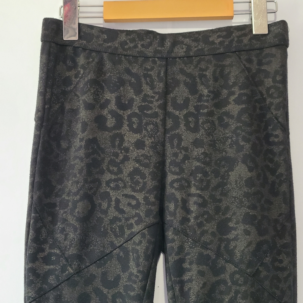 Free People Leopard Print High Waist Leggings XS Grunge Moto Style - Picture 4 of 8